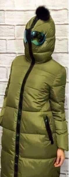 áo phao người ngoài hành tinh xanh rêu