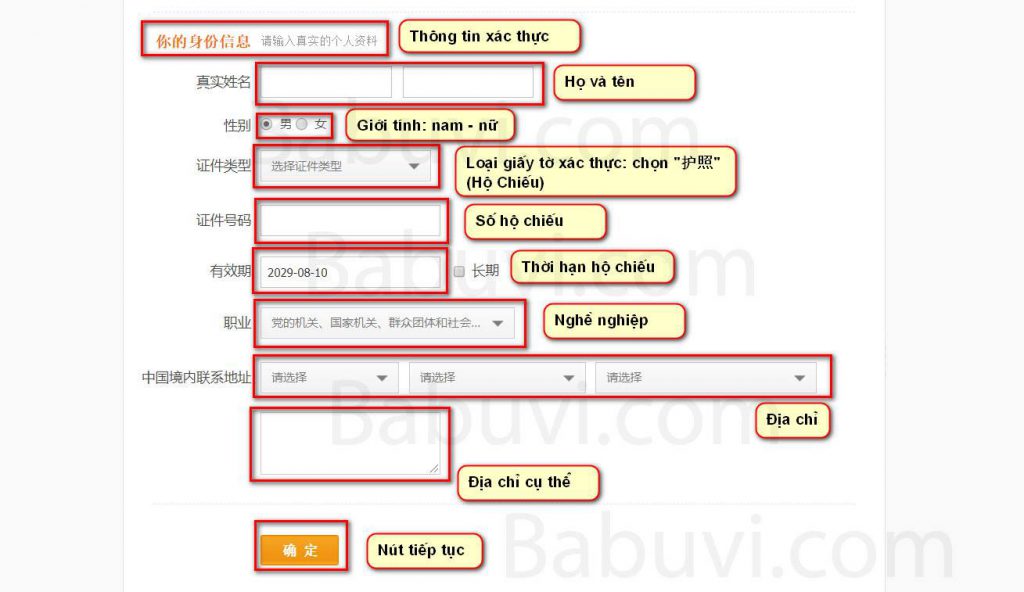 cách tạo tài khoản alipay quốc tế bước 3 -1