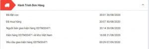 theo dõi hành trình đơn hàng order taobao