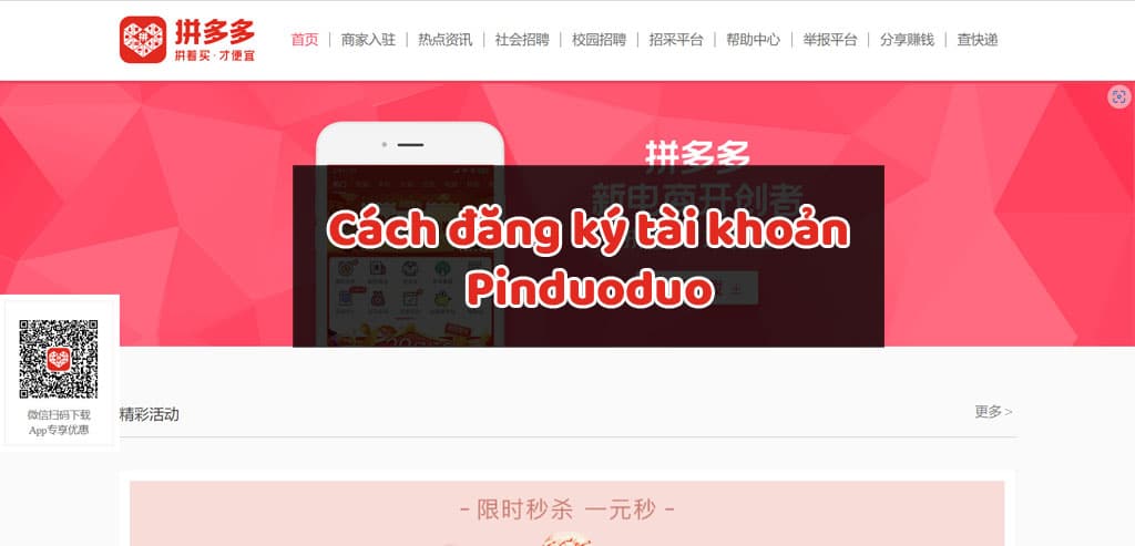 cách tạo tài khoản pinduoduo